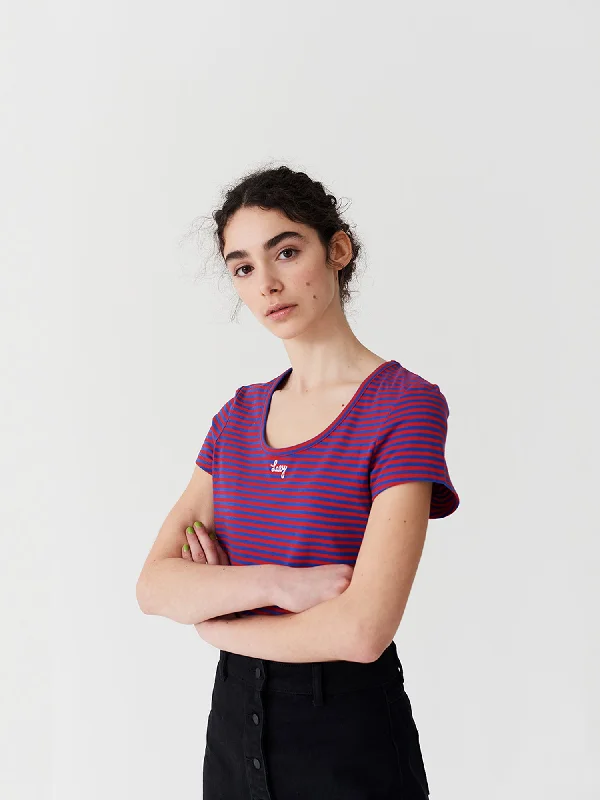 Lazy Oaf Lazy Stripe T-Shirt-- Oversized T-Shirt Spandex breathable