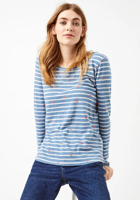 White Stuff Stripes Galore Long Sleeve T-Shirt, Blue-- Collared Crew Neck Turtle Neck White Stuff Stripes Galore Long Sleeve T-Shirt, Blue-- Collared Crew Neck Turtle Neck