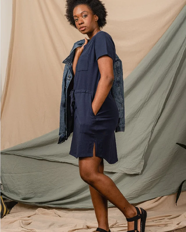 Organic T-Shirt Dress-- Polka Dot Checkered Tartan