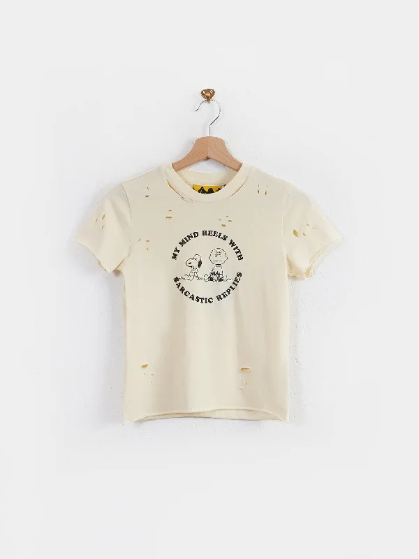 Lazy Oaf x Peanuts Fitted T-Shirt-- Chenille Blend Fleece Blend Nylon Blend