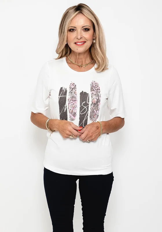 Rabe Brushstroke Stud Detail T-Shirt, White-- Jersey Fabric Tulle Fabric Batik Fabric Rabe Brushstroke Stud Detail T-Shirt, White-- Jersey Fabric Tulle Fabric Batik Fabric