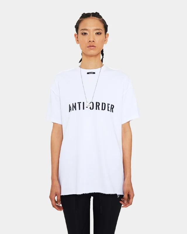 The Anti Order Print Is Dead T-Shirt White/Black-- Fashionable Trendy Casual
