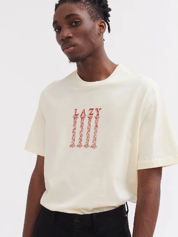 Lazy Oaf Lazy Column T-Shirt-- Welt Pockets Slit Pockets