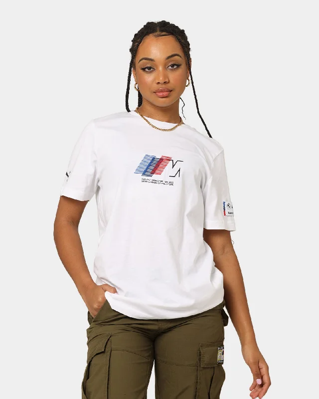 PUMA X BMW M Motorsport Statement Graphic T-Shirt Puma White-- Striped Floral Plaid