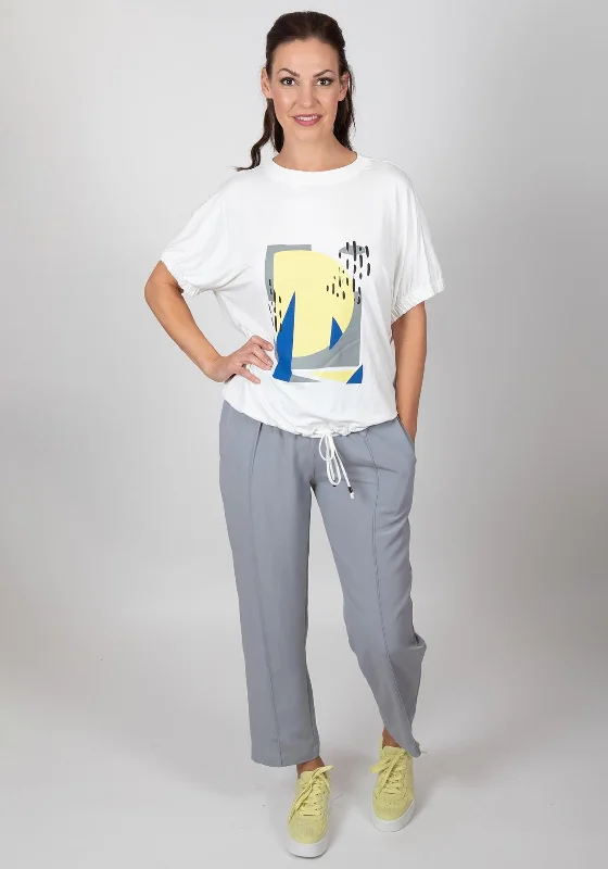 Inco Elasticated Cuff Print T-Shirt, White Multi-- Elasticated Padded Insulated