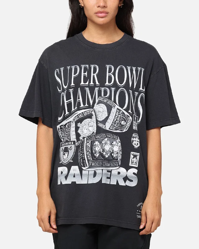 Mitchell & Ness Oakland Raiders 3 Time Super Bowl T-Shirt Faded Black-- Casual Formal Business Mitchell & Ness Oakland Raiders 3 Time Super Bowl T-Shirt Faded Black-- Casual Formal Business