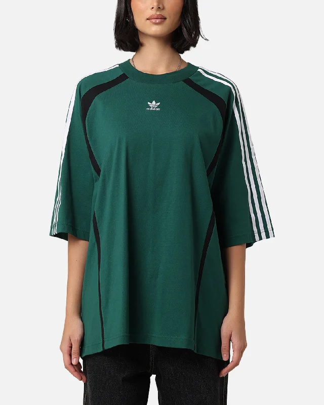 Adidas Oversized T-Shirt Collegiate Green-- Hooded Caped Shawl Collar