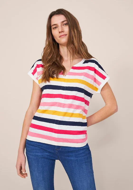 White Stuff Nelly Notch Striped T-Shirt, Pink Multi-- Wool Fabric Cashmere Fabric Tweed Fabric White Stuff Nelly Notch Striped T-Shirt, Pink Multi-- Wool Fabric Cashmere Fabric Tweed Fabric
