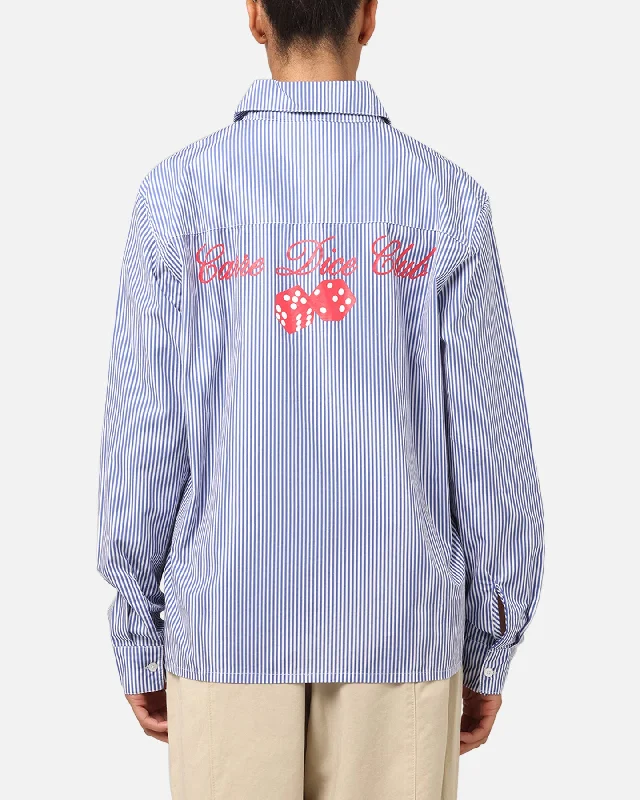 Carre Dice Club Long Sleeve Button Up Shirt Pinstripe-- Fitted T-Shirt Seamless Stretchy Carre Dice Club Long Sleeve Button Up Shirt Pinstripe-- Fitted T-Shirt Seamless Stretchy