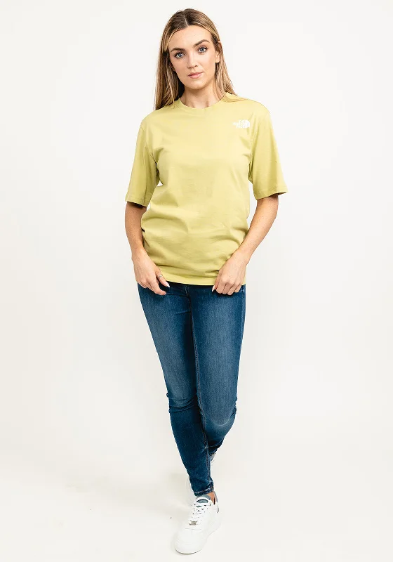 The North Face Womens Box Graphic Back T-Shirt, Weeping Willow-- Mesh Blend Leather Blend Suede Blend The North Face Womens Box Graphic Back T-Shirt, Weeping Willow-- Mesh Blend Leather Blend Suede Blend