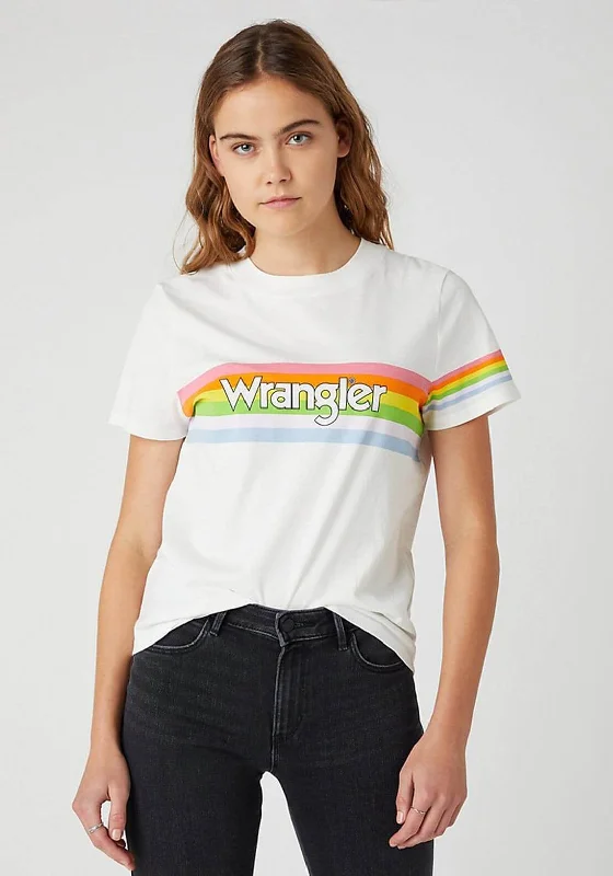 Wrangler Regular Rib Striped T-Shirt, White Multi-- Mesh Fabric Canvas Fabric Denim Fabric Wrangler Regular Rib Striped T-Shirt, White Multi-- Mesh Fabric Canvas Fabric Denim Fabric