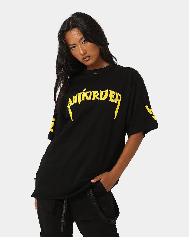 The Anti Order Shibuya Markets Oversized T-Shirt Black/Yellow-- Houndstooth Herringbone Solid