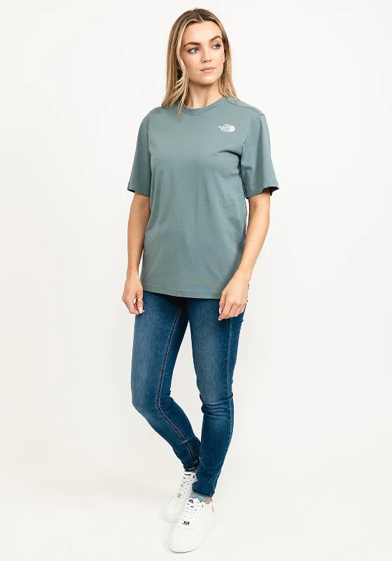 The North Face Womens Box Graphic Back T-Shirt, Goblin Blue-- Hooded Caped Shawl Collar The North Face Womens Box Graphic Back T-Shirt, Goblin Blue-- Hooded Caped Shawl Collar