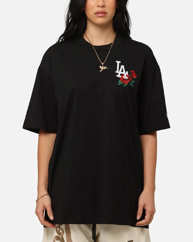 New Era Los Angeles Dodgers Rose Oversized T-Shirt Black-- Nylon Fabric Polyester Fabric Spandex Fabric New Era Los Angeles Dodgers Rose Oversized T-Shirt Black-- Nylon Fabric Polyester Fabric Spandex Fabric