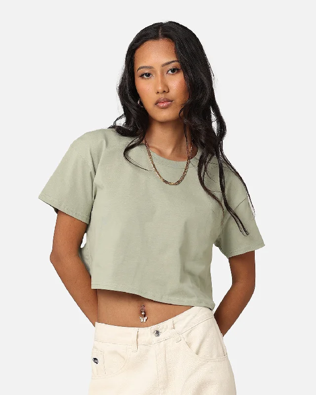 AS Colour Women's Crop T-Shirt Pistachio-- Machine Wash Dry Clean Hand Wash