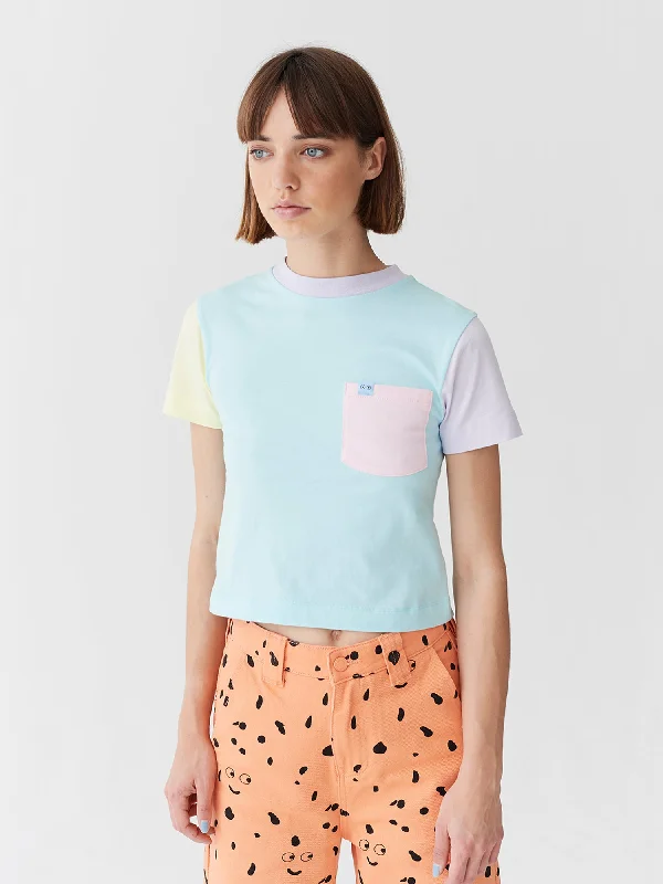 Lazy Oaf x Studio Arhoj Colour Block Fitted T-Shirt-- Hooded Caped Shawl Collar