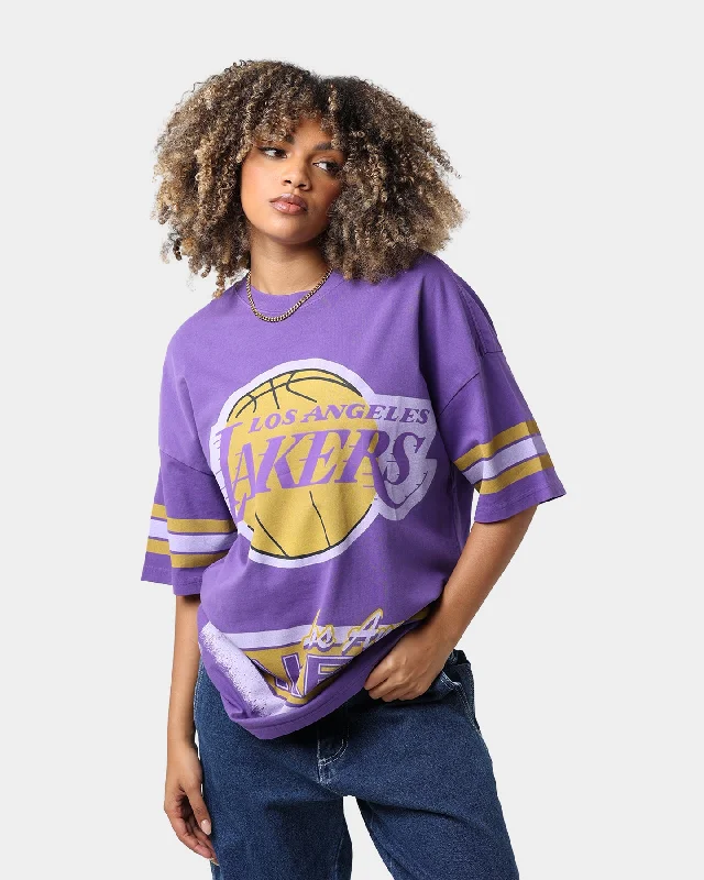 Mitchell & Ness Los Angeles Lakers Conference T-Shirt Faded Purple-- Houndstooth Herringbone Solid Mitchell & Ness Los Angeles Lakers Conference T-Shirt Faded Purple-- Houndstooth Herringbone Solid