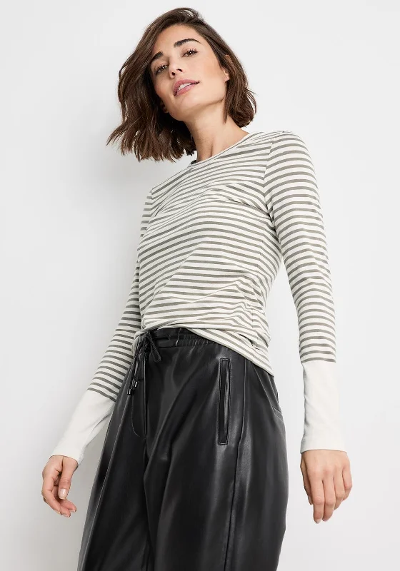 Gerry Weber Fine Striped T-Shirt, Cream Multi-- Machine Wash Dry Clean Hand Wash