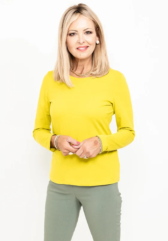 Dolcezza Long Sleeve T-Shirt, Kiwi-- Modern Contemporary Chic