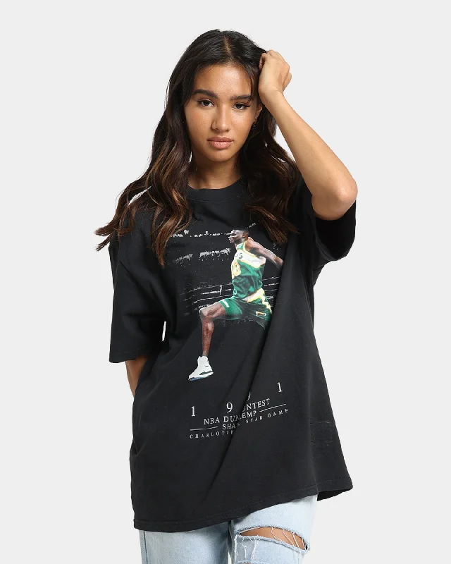 Mitchell & Ness Seattle Supersonics Shawn Kemp All Star Dunk T-Shirt Faded Black -- Basic T-Shirt Crew Neck Short Sleeve