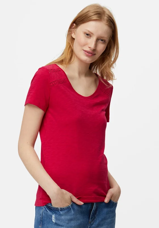 White Stuff Frances T-Shirt, Raspberry Pink-- Notch Collar Peter Pan Collar Cowl Neck White Stuff Frances T-Shirt, Raspberry Pink-- Notch Collar Peter Pan Collar Cowl Neck