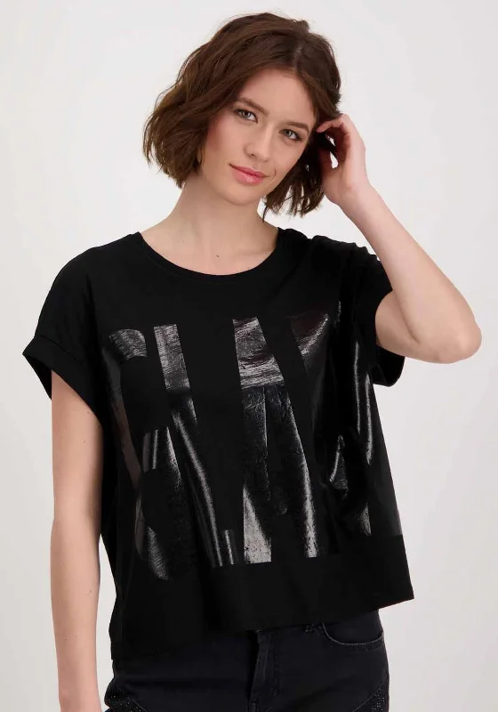 Monari Glam Straight T-Shirt, Black-- Anti-Shrink Durable Soft