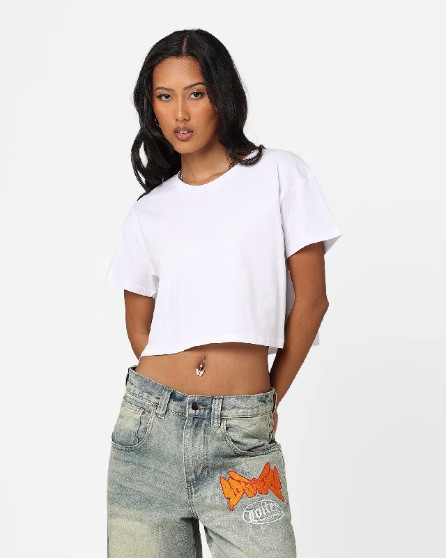 AS Colour Women's Crop T-Shirt White-- Cozy Warm Stylish
