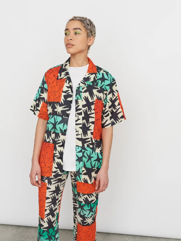 Lazy Oaf x Laurie Vincent & Daisy Parris Bowling Shirt-- Notch Collar Peter Pan Collar Cowl Neck Lazy Oaf x Laurie Vincent & Daisy Parris Bowling Shirt-- Notch Collar Peter Pan Collar Cowl Neck