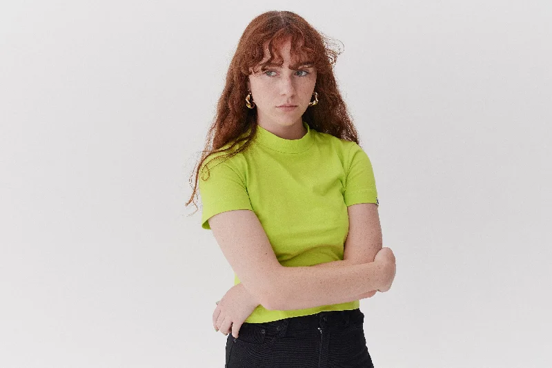 LO Lime Fitted T-shirt-- Chenille Blend Fleece Blend Nylon Blend