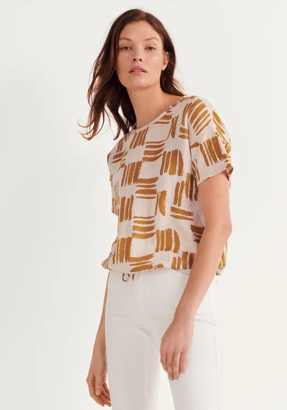 White Stuff Summer Brush T-Shirt, Pink-- Hooded Caped Shawl Collar