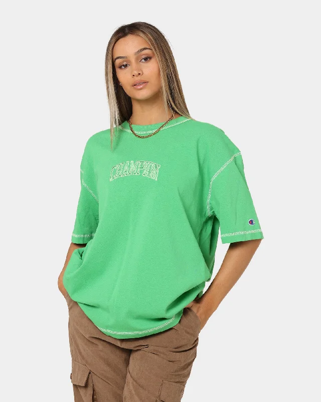 Champion Heritage Contrast Stitch T-Shirt Green Crisp-- Sequined Glittery Shiny