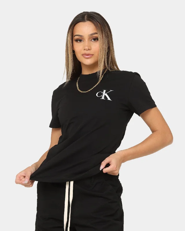 Calvin Klein Women's Institutional T-Shirt Ck Black-- Front Pockets Side Pockets Patch Pockets Calvin Klein Women's Institutional T-Shirt Ck Black-- Front Pockets Side Pockets Patch Pockets