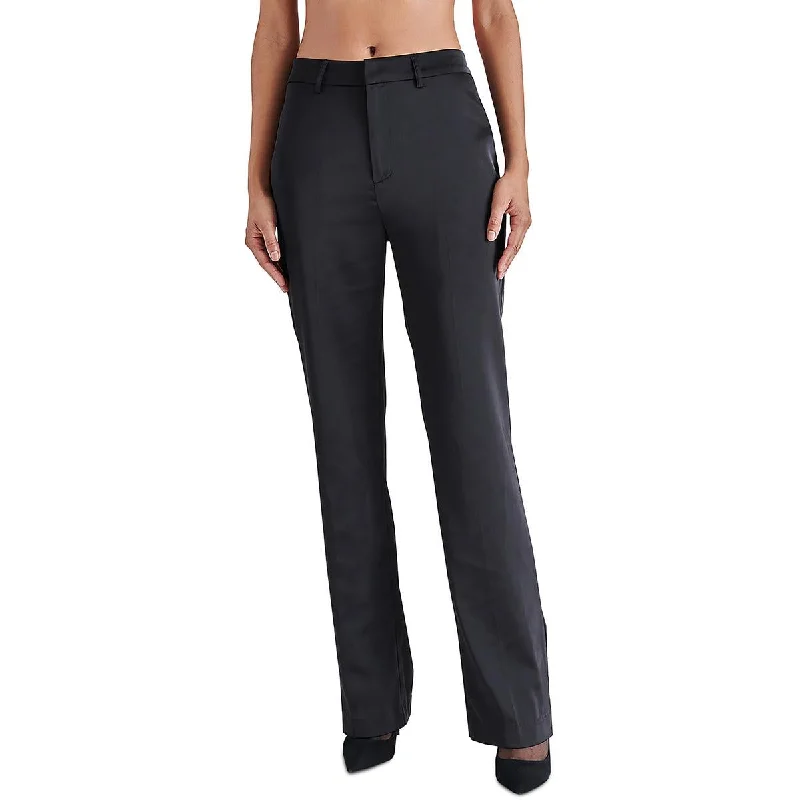 Steve Madden Womens Mercer Mid Rise Formal Straight Leg Pants Soft Sweatpants Style