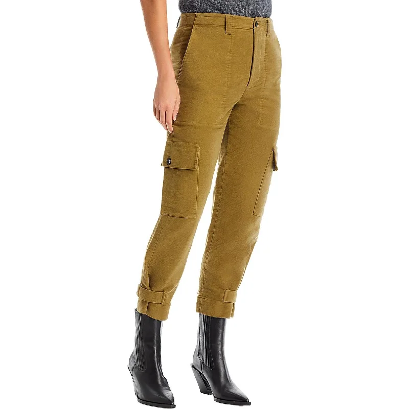 Proenza Schouler Womens Cotton Cropped Cargo Pants Casual Skinny Fit Pants