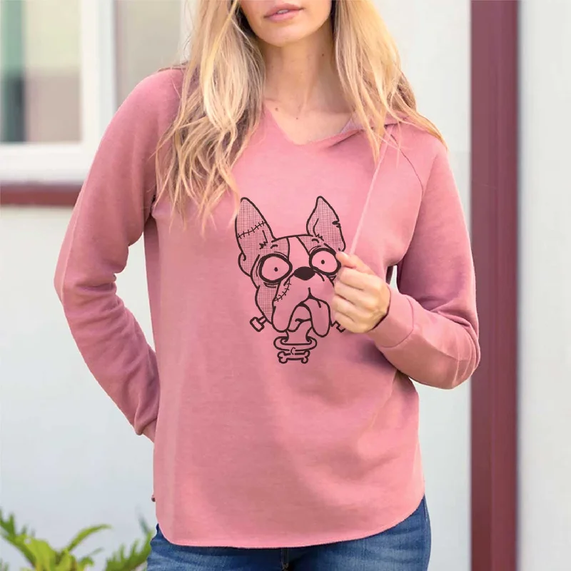 Boston Terrier - Nightmare Collection - Cali Wave Hooded Sweatshirt Hoodie with Ribbed Cuffs Snug Fit Comfort Boston Terrier - Nightmare Collection - Cali Wave Hooded Sweatshirt Hoodie with Ribbed Cuffs Snug Fit Comfort