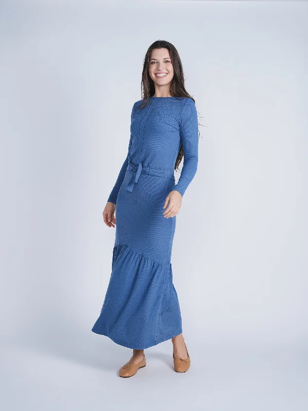 FYI Rib Middle Detail Skirt denim skirt stylish