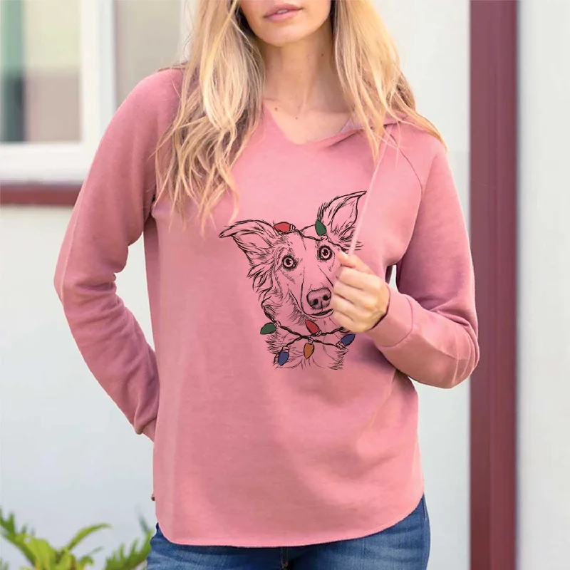 Christmas Lights Kyu the Windsprite - Cali Wave Hooded Sweatshirt Hoodie with Hem Patch Decorative Personalized Christmas Lights Kyu the Windsprite - Cali Wave Hooded Sweatshirt Hoodie with Hem Patch Decorative Personalized