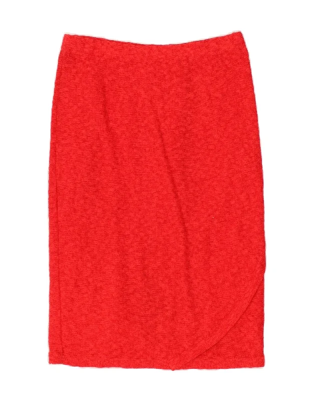 VINTAGE Womens Straight Skirt W30 Medium Red wool skirt sturdy