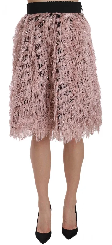Dolce & Gabbana Wide Elastic Waist High Fashion Skirt corduroy skirt durable