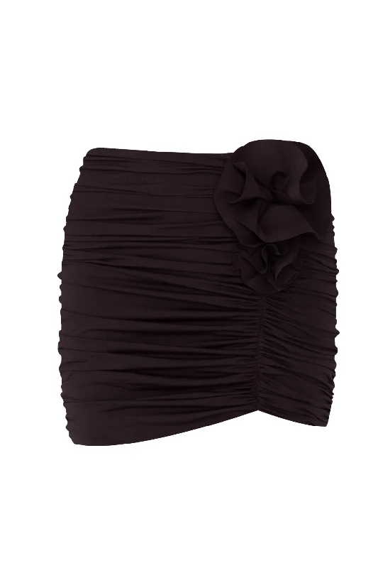 Margua Skirt | Brown leather skirt bold