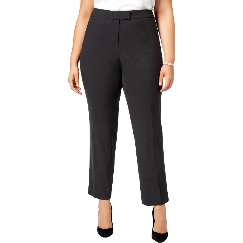 Anne Klein Womens Plus Slim Straight Leg Dress Pants Classic Chino Pants