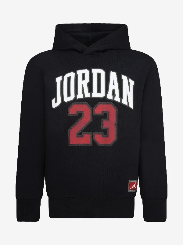Jordan Kids 23 HBR Fleece Hoodie in Black Hoodie Crop Top Short Trendy