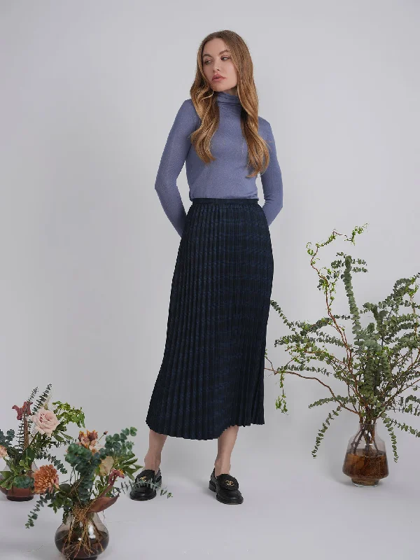 Vivid Plaid Accord Skirt denim skirt classic