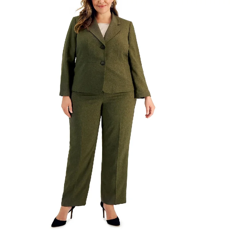 Le Suit Womens Plus Knit Wide Leg Dress Pants Elegant Palazzo Trousers
