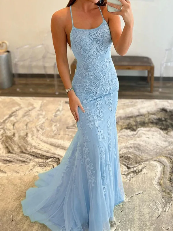 Backless Light Blue Lace Mermaid Prom Dresses, Open Back Light Blue Lace Formal Graduation Dresses Tunics Versatile all-occasion Backless Light Blue Lace Mermaid Prom Dresses, Open Back Light Blue Lace Formal Graduation Dresses Tunics Versatile all-occasion