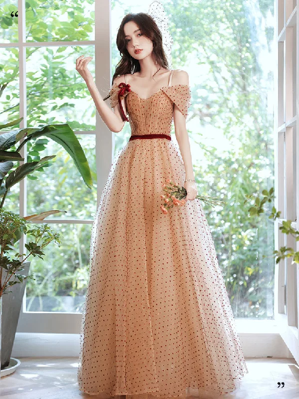 A line Champagne Long Prom Dresses, Champagne Formal Party Evening Dresses Tunics Luxurious high-end A line Champagne Long Prom Dresses, Champagne Formal Party Evening Dresses Tunics Luxurious high-end