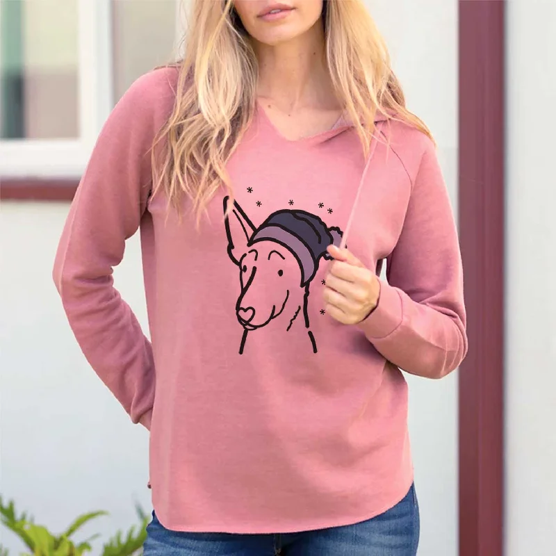Frosty Belgian Malinois - Cali Wave Hooded Sweatshirt Hoodie with Embroidery Detailed Premium Frosty Belgian Malinois - Cali Wave Hooded Sweatshirt Hoodie with Embroidery Detailed Premium
