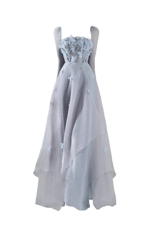 Hayley Fit and Flare Long Sleeved Organza Ankle Length Dress Tunics Running lightweight Hayley Fit and Flare Long Sleeved Organza Ankle Length Dress Tunics Running lightweight