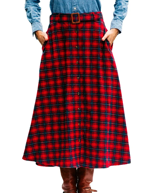 Barnwood Creek Flannel Skirt pleated skirt texture