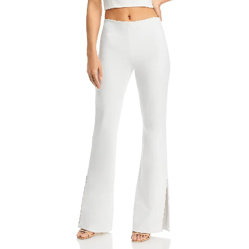 Alice and Olivia Womens Lara Embellished Mid-Rise Straight Leg Pants Comfortable Denim Pants Alice and Olivia Womens Lara Embellished Mid-Rise Straight Leg Pants Comfortable Denim Pants